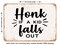 DECORATIVE METAL SIGN - Honk If a Kid Falls Out - Vintage Rusty Look